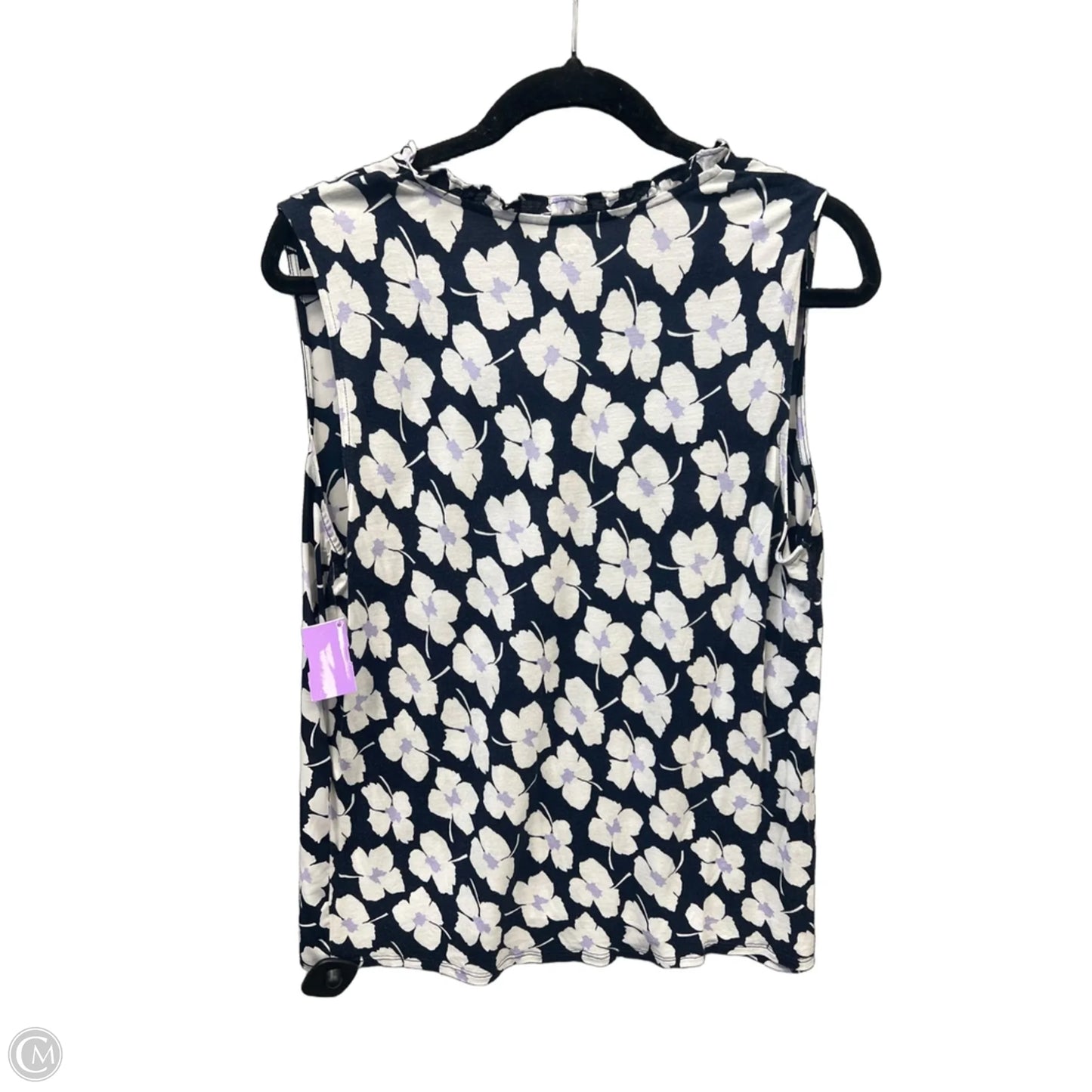 Top Sleeveless By Loft In Floral Print, Size: M
