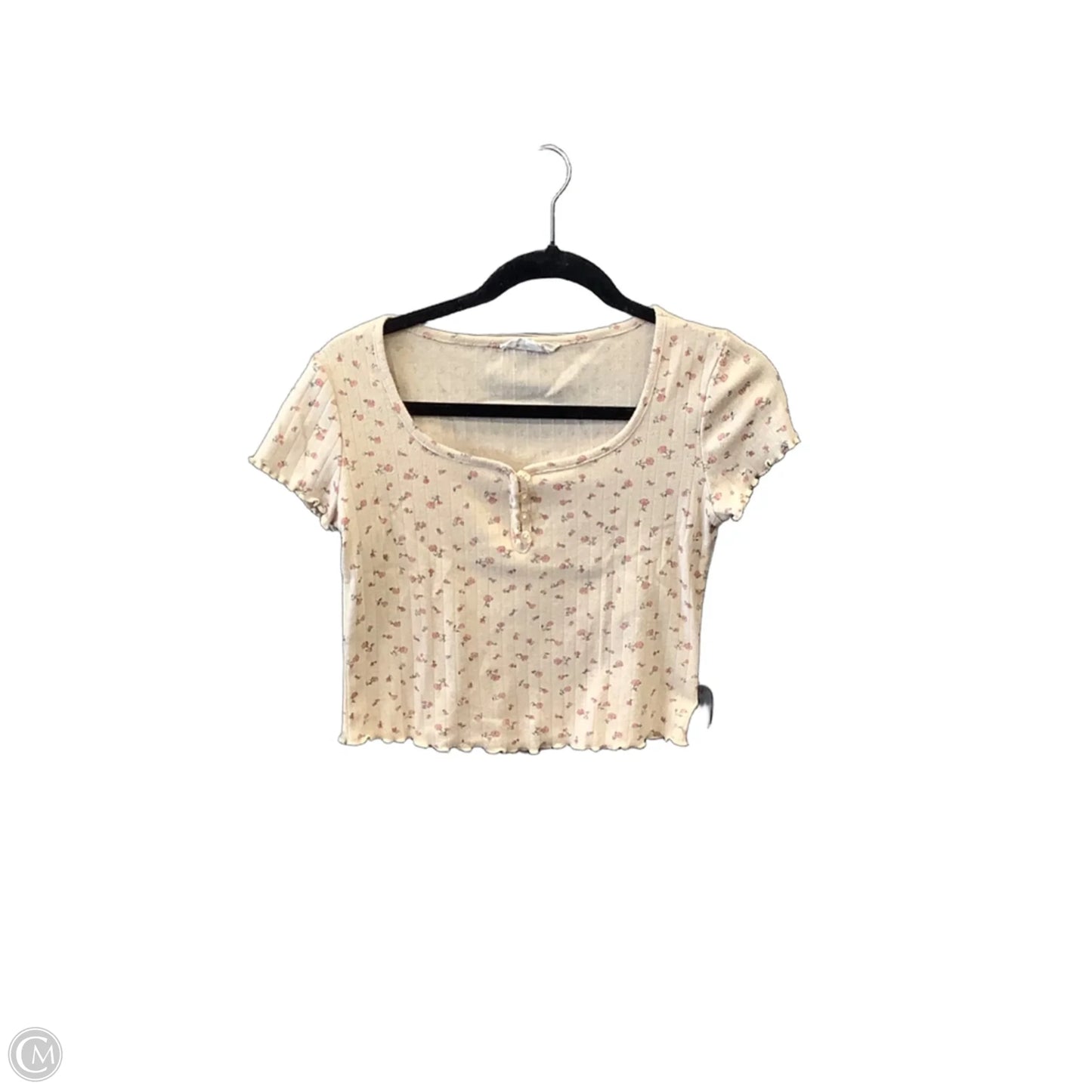 Top Short Sleeve By Pink Rose In Floral Print, Size: M