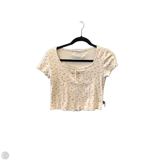 Top Short Sleeve By Pink Rose In Floral Print, Size: M