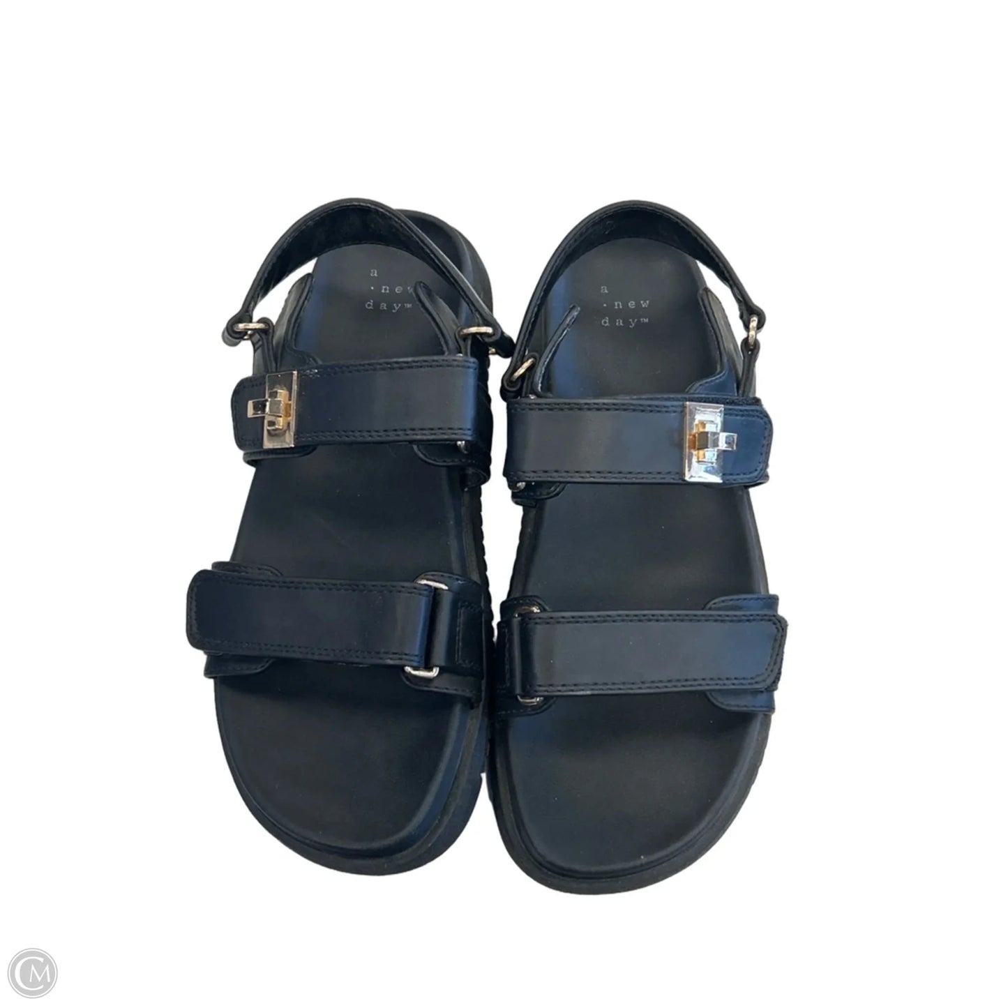 Sandals Flats By A New Day In Black, Size: 8