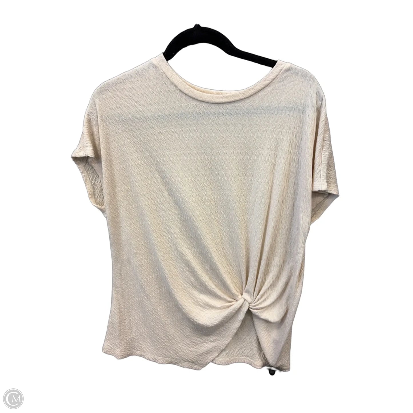 Top Short Sleeve By White Crow In Tan, Size: M