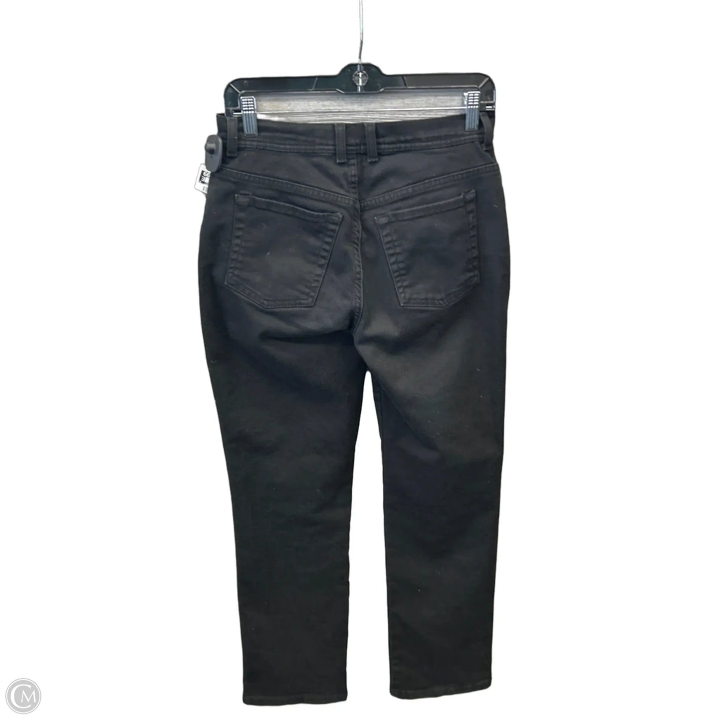 Jeans Straight By Gloria Vanderbilt In Black Denim, Size: 4