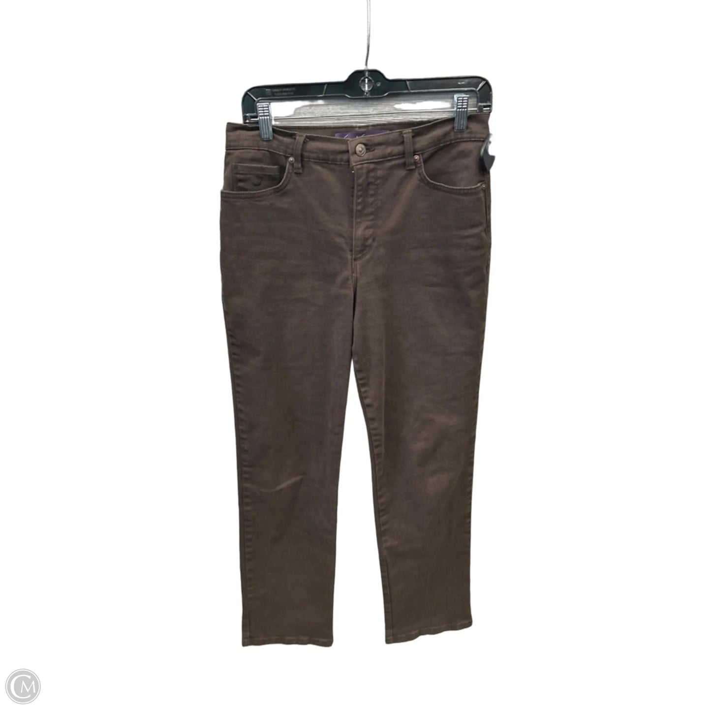 Jeans Straight By Gloria Vanderbilt In Brown Denim, Size: 6