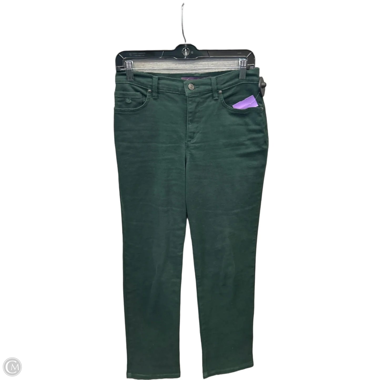 Jeans Straight By Gloria Vanderbilt In Green Denim, Size: 4
