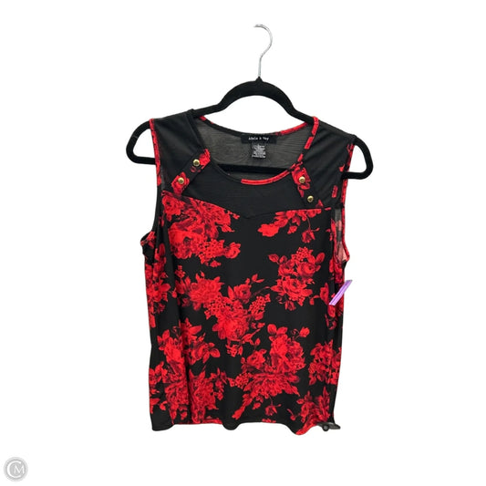 Top Sleeveless By Clothes Mentor In Black & Red, Size: L