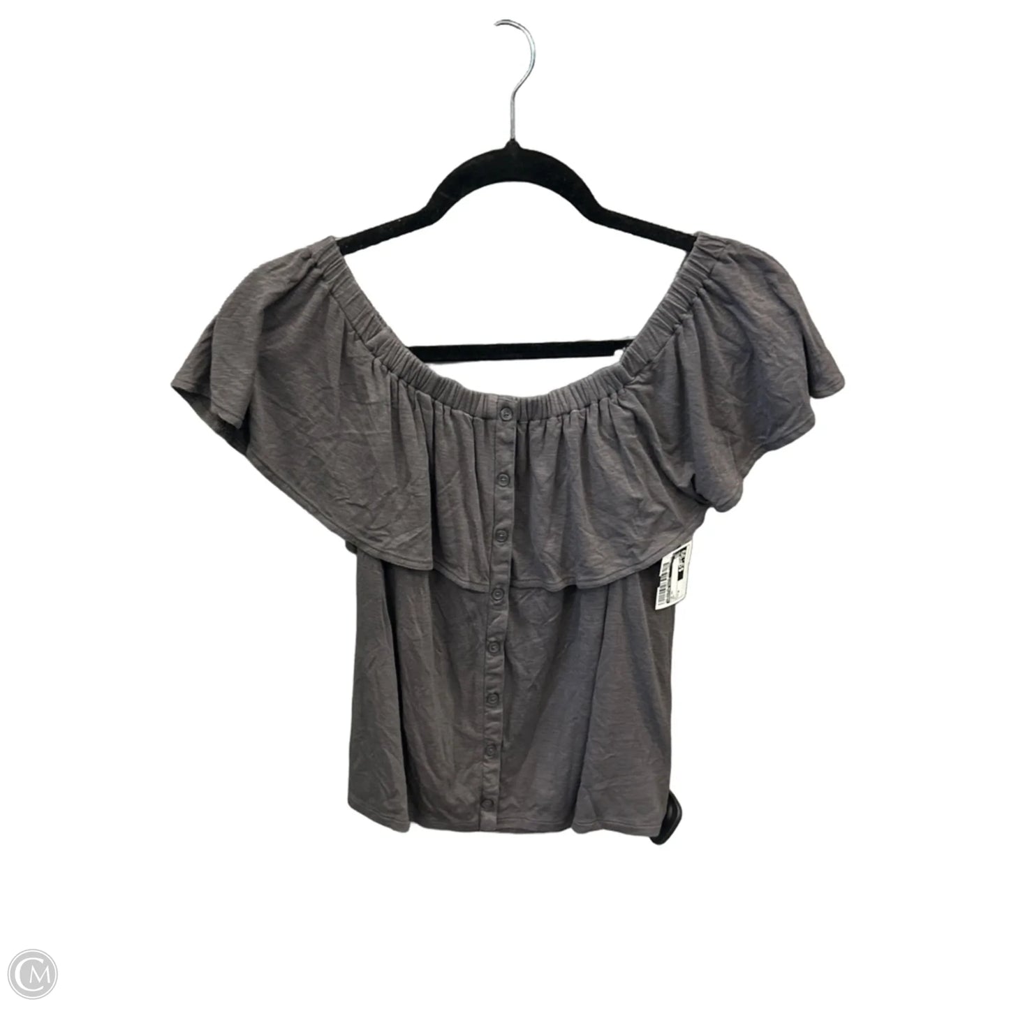 Top Short Sleeve By American Eagle In Grey, Size: M