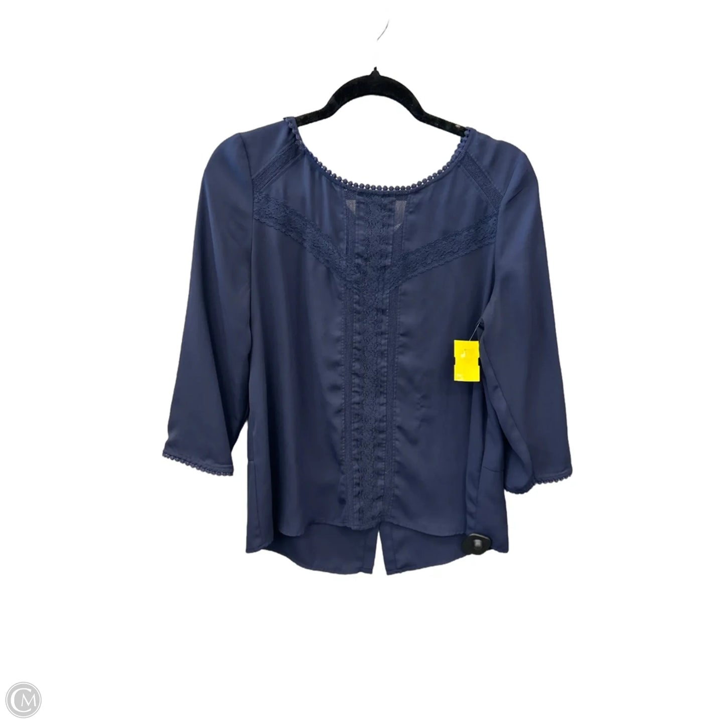 Top 3/4 Sleeve By Lc Lauren Conrad In Blue, Size: L
