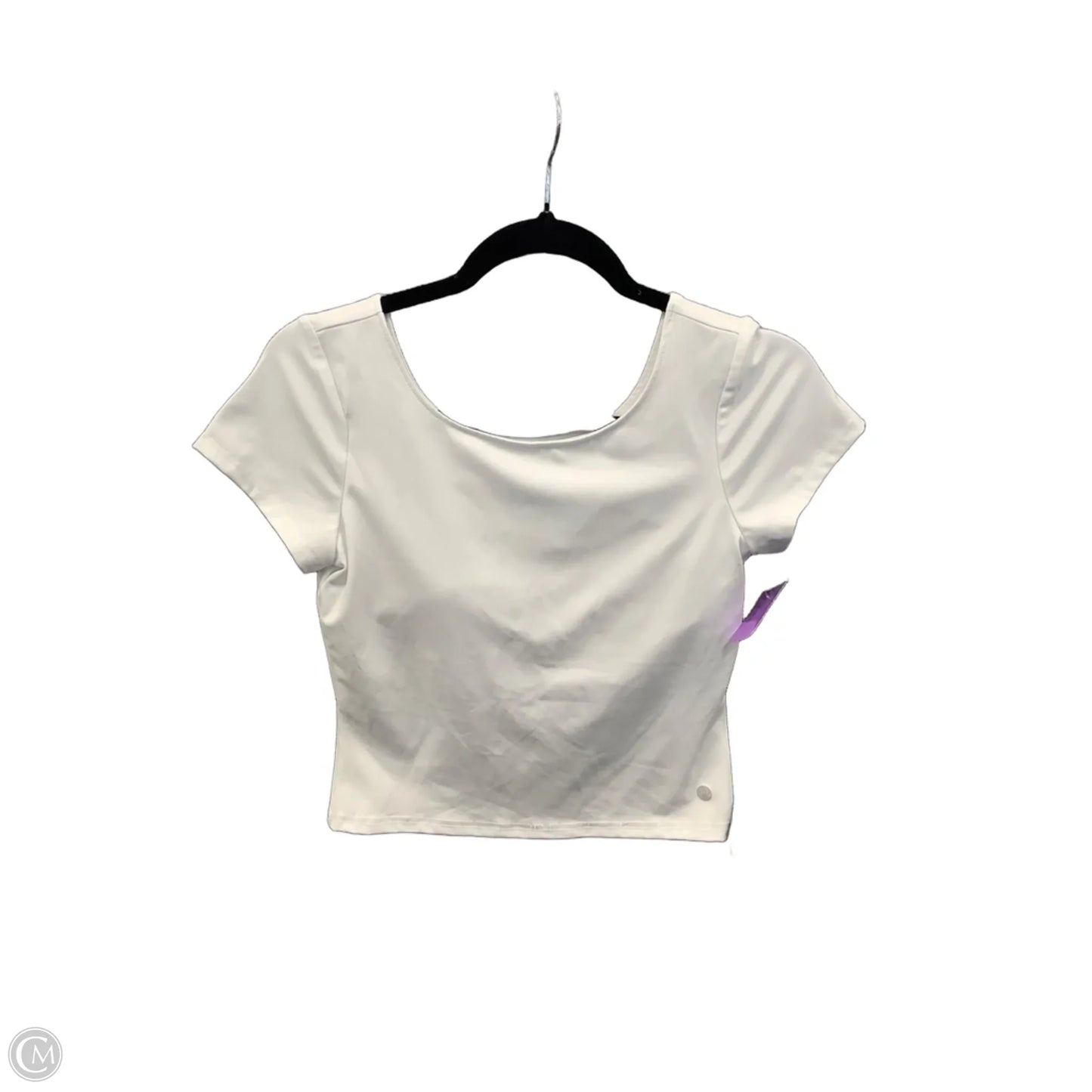 Athletic Top Short Sleeve By Apana In White, Size: S