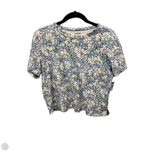 Top Short Sleeve By Old Navy In Floral Print, Size: M