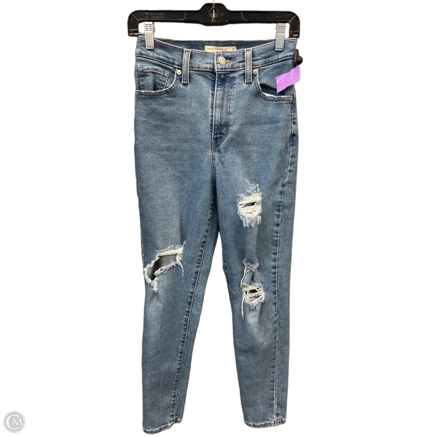 Jeans Skinny By Levis In Blue Denim, Size: 2