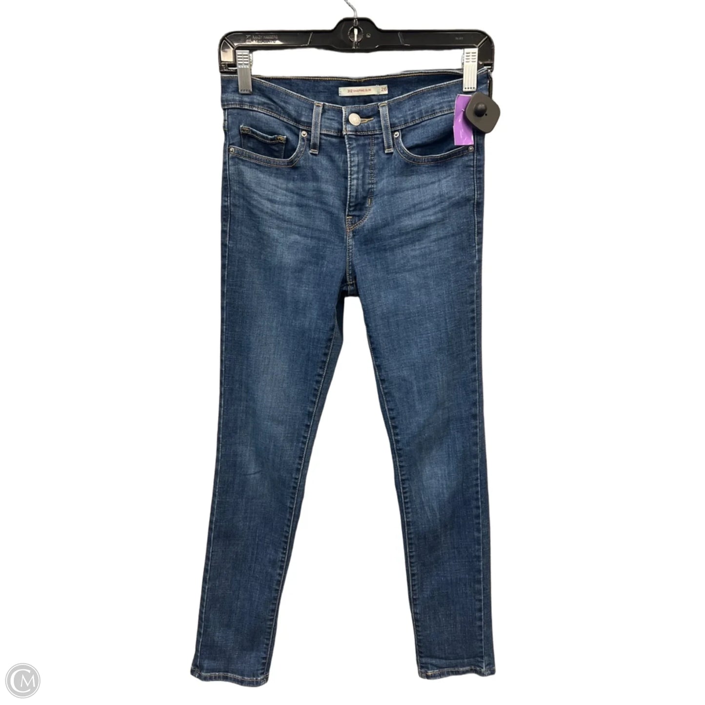 Jeans Skinny By Levis In Blue Denim, Size: 2
