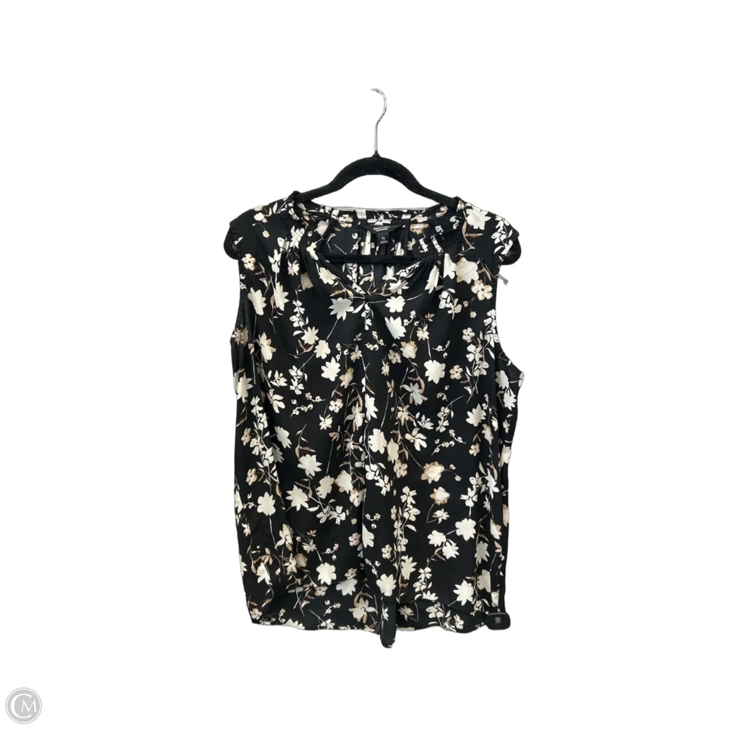 Top Sleeveless By Simply Vera In Black, Size: Xl