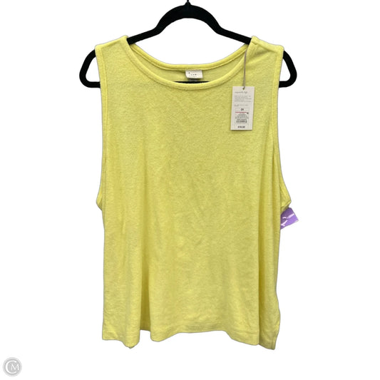 Top Sleeveless Basic By A New Day In Yellow, Size: 2x
