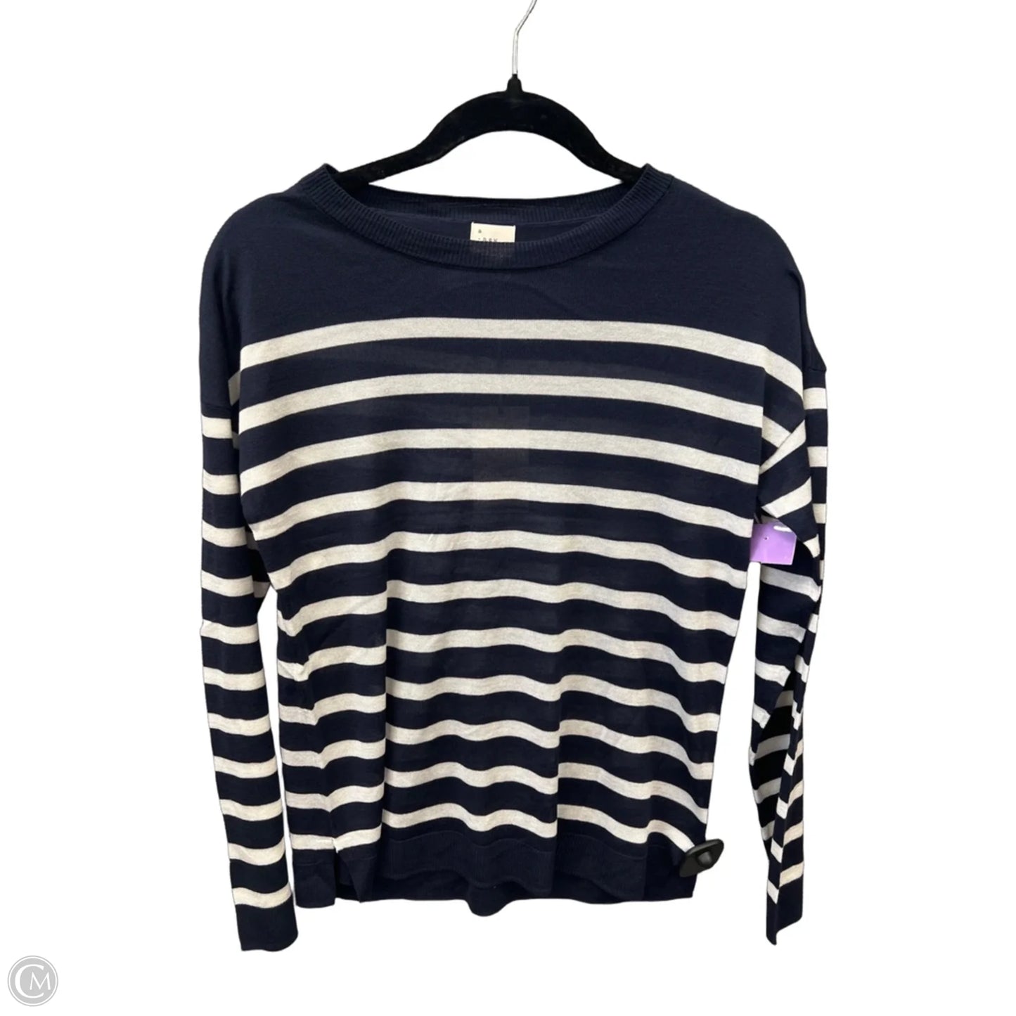 Top Long Sleeve By A New Day In Striped Pattern, Size: Xs