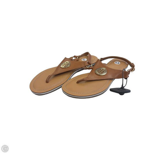 Sandals Flats By Tommy Hilfiger In Brown, Size: 9.5