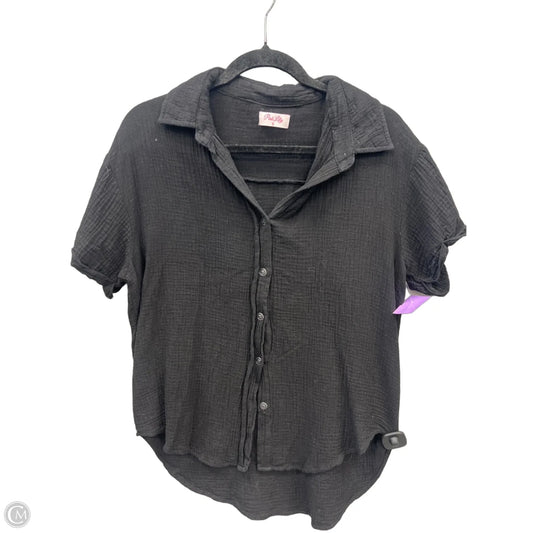 Tunic Short Sleeve By Pink Lily In Black, Size: S