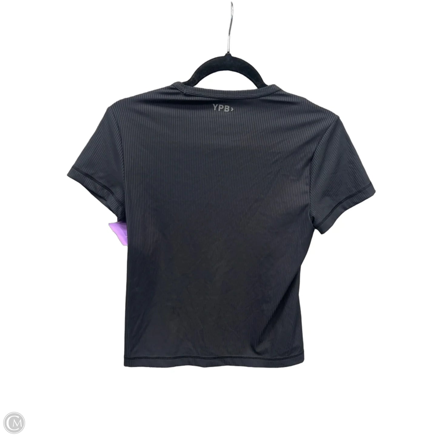 Athletic Top Short Sleeve By Ypb In Black, Size: M