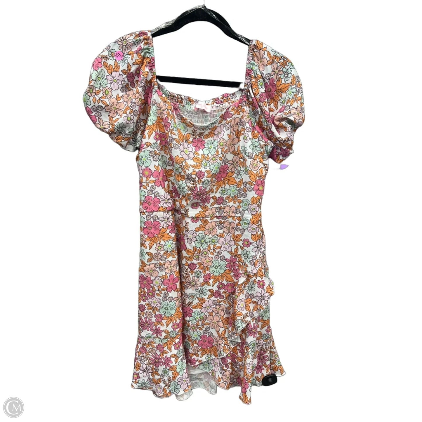 Dress Casual Short By Pink Lily In Floral Print, Size: M