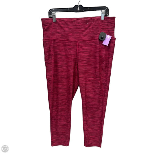Athletic Leggings By Xersion In Red, Size: Xl