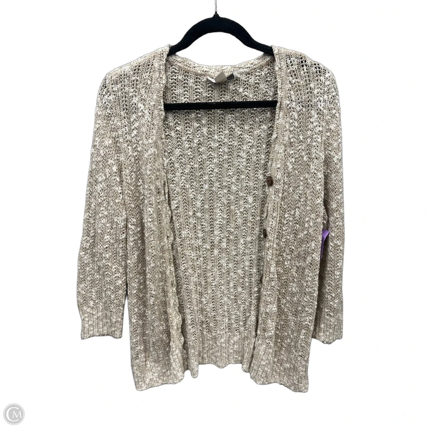 Cardigan By Christopher And Banks In Tan, Size: Mp