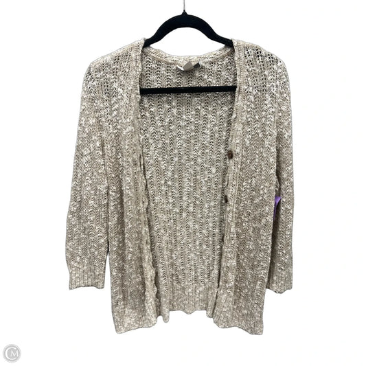 Cardigan By Christopher And Banks In Tan, Size: Mp