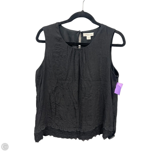 Top Sleeveless By Coldwater Creek In Black, Size: L