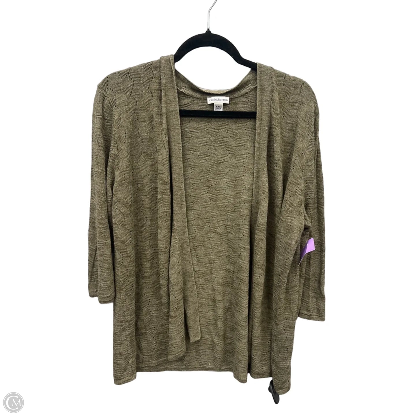 Cardigan By Croft And Barrow In Green, Size: Xxl