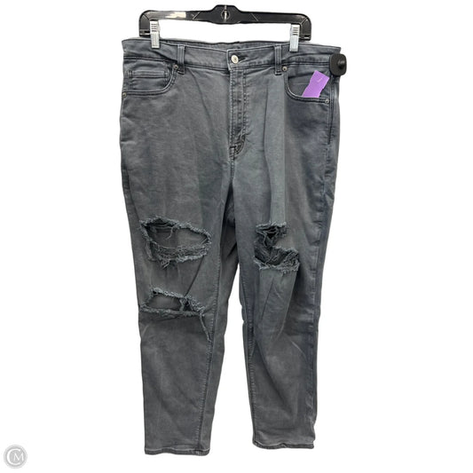 Jeans Skinny By American Eagle In Grey Denim, Size: 16