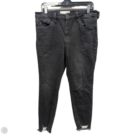 Jeans Skinny By Kancan In Black Denim, Size: 12