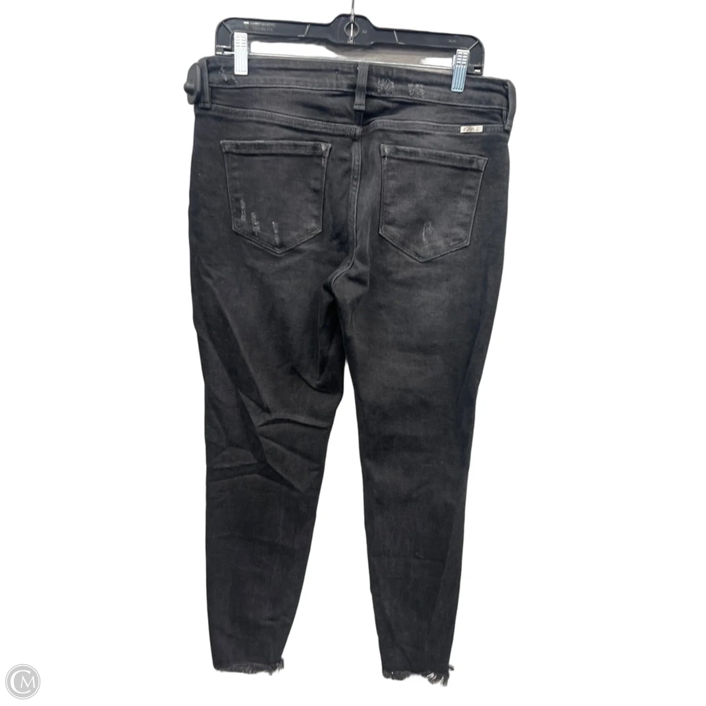 Jeans Skinny By Kancan In Black Denim, Size: 12