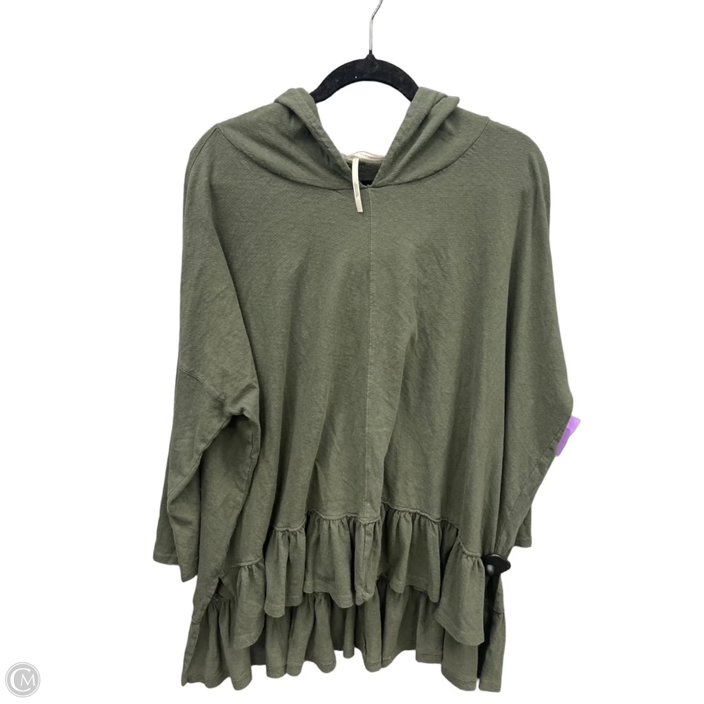 Sweatshirt Hoodie By Anthropologie In Green, Size: L