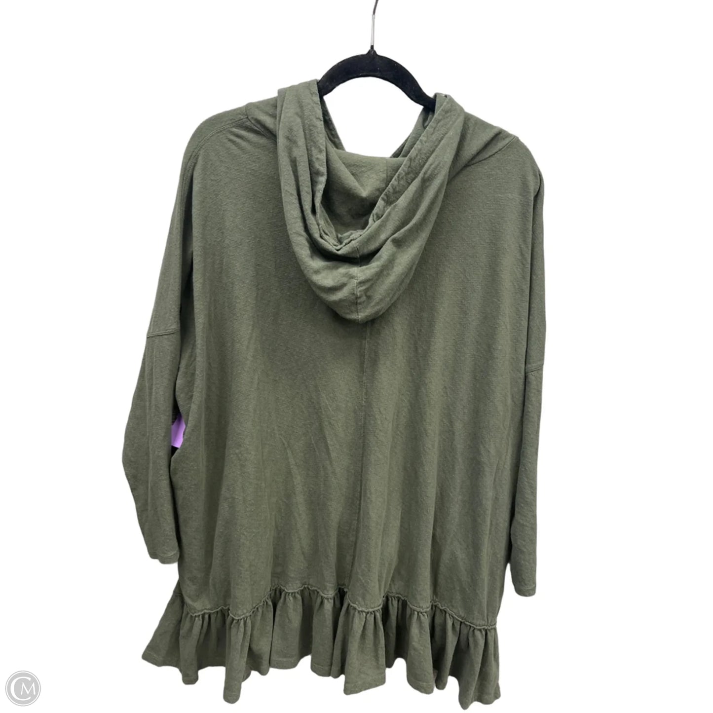Sweatshirt Hoodie By Anthropologie In Green, Size: L