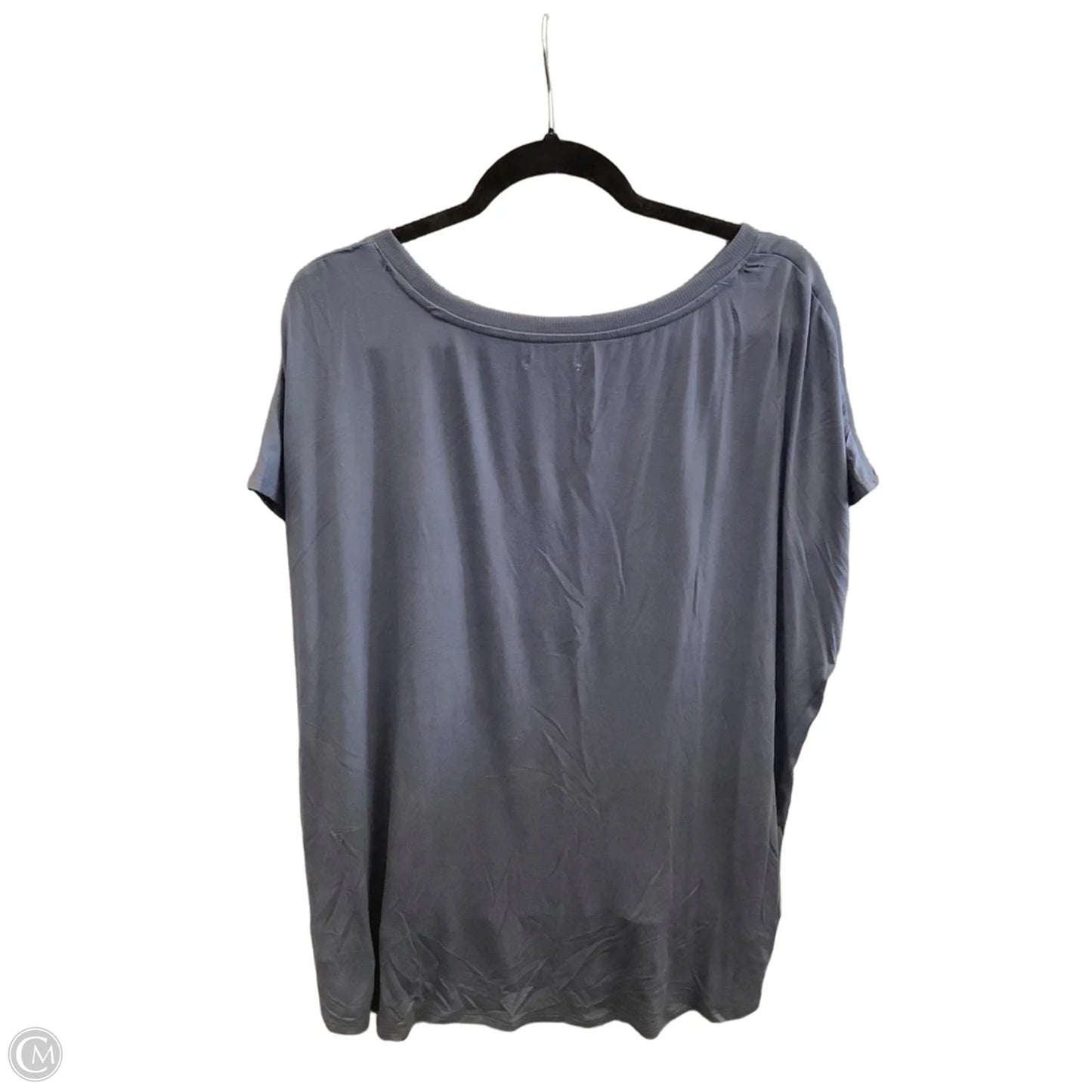 Top Short Sleeve By Edgely In Blue, Size: 3x
