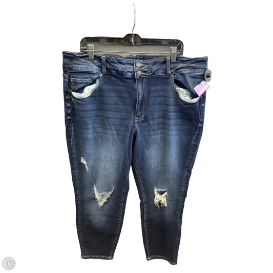 Jeans Skinny By Kancan In Blue Denim, Size: 20