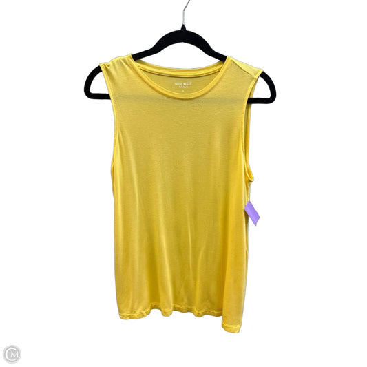 Top Sleeveless Basic By Nine West In Yellow, Size: L