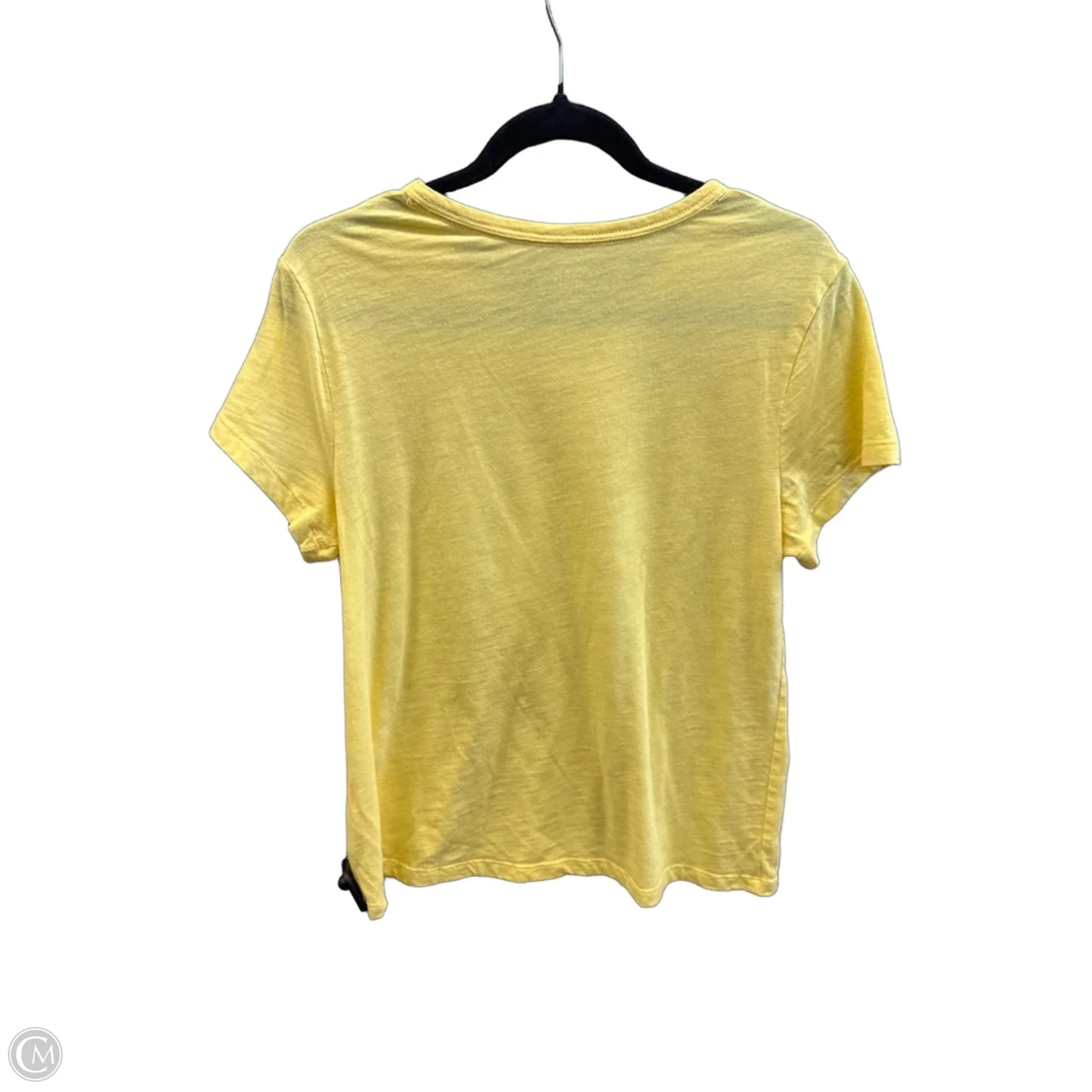 Top Short Sleeve Basic By Time And Tru In Yellow, Size: L