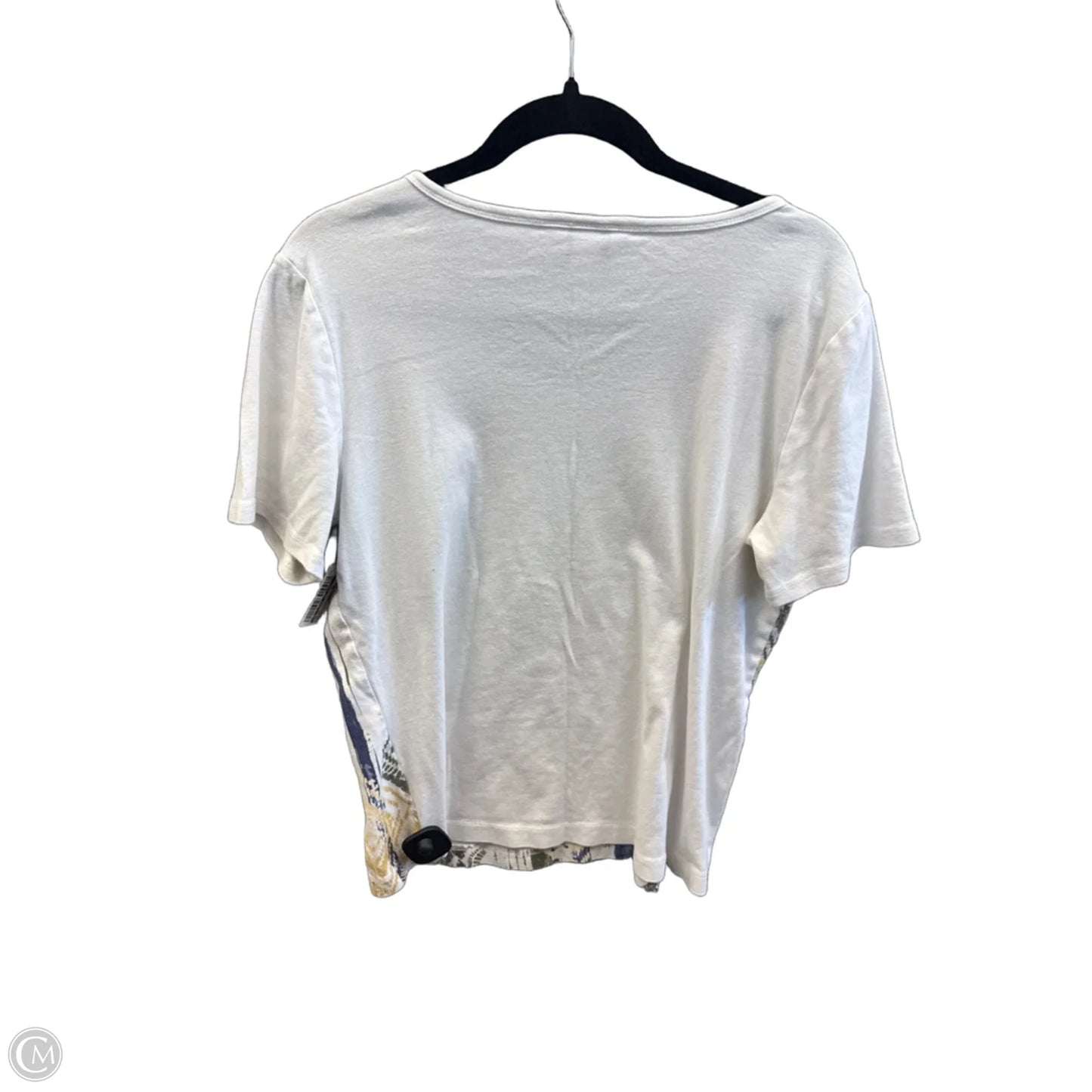 Top Short Sleeve By Christopher And Banks In White, Size: L