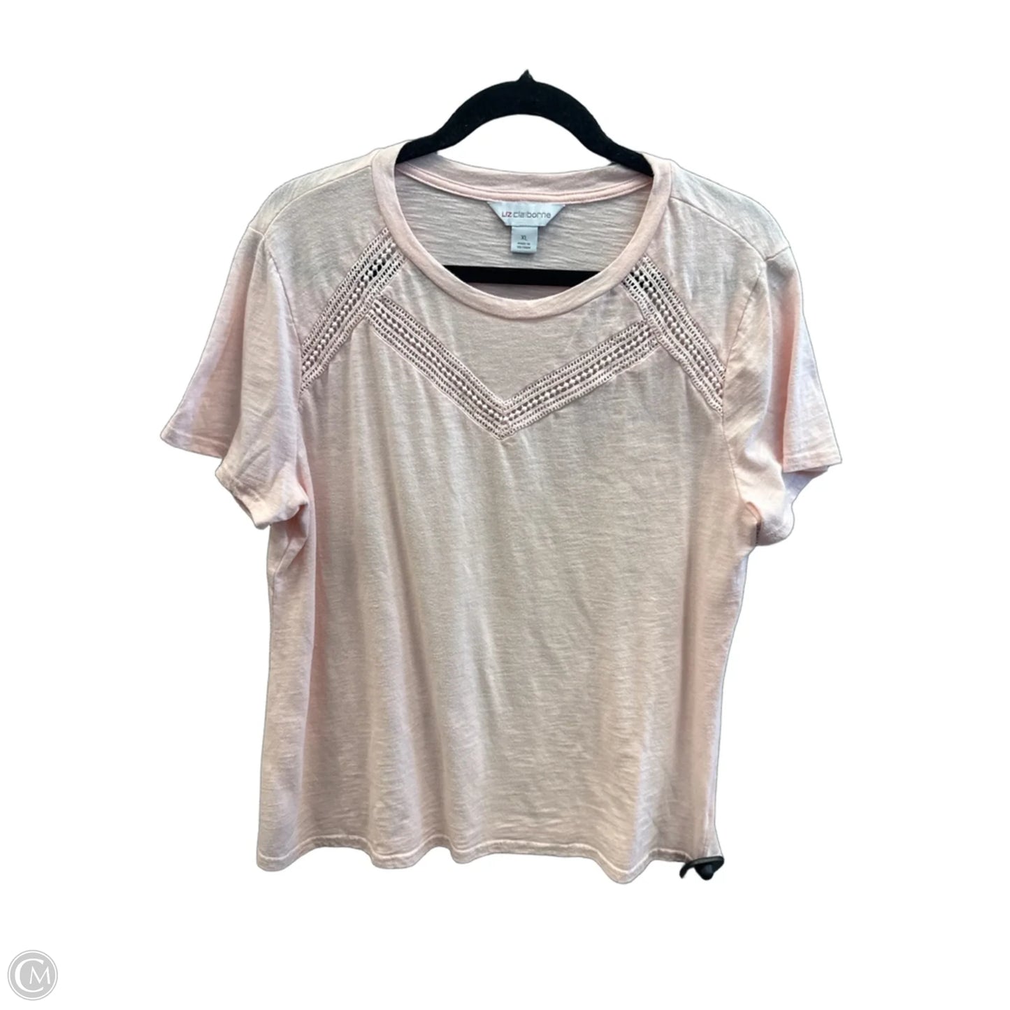 Top Short Sleeve By Liz Claiborne In Pink, Size: Xl