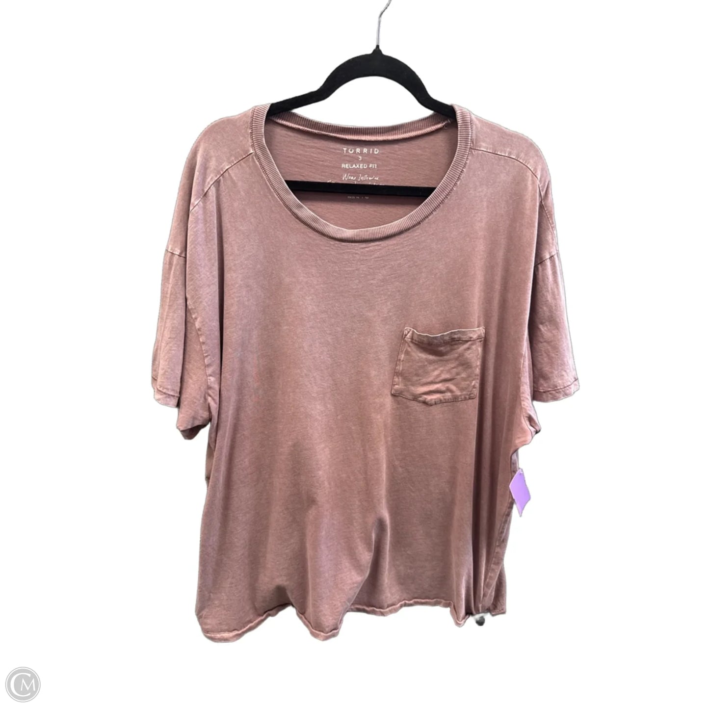 Top Short Sleeve Basic By Torrid In Pink, Size: 3x