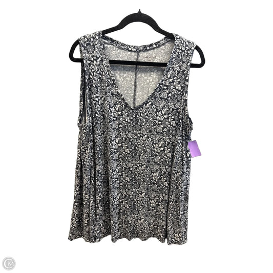 Top Sleeveless By Lane Bryant In Blue, Size: 3x