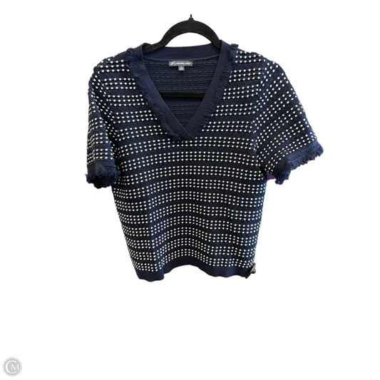 Sweater Short Sleeve By Adrianna Papell In Blue, Size: M