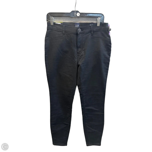 Jeans Skinny By Gap In Black Denim, Size: 8
