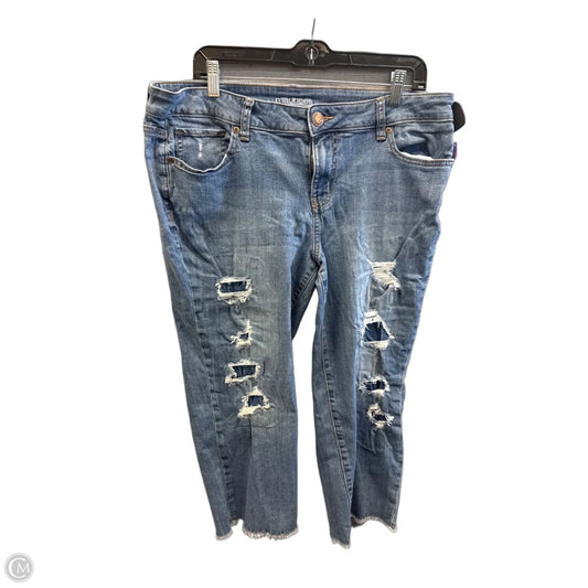 Jeans Cropped By Maurices In Blue Denim, Size: 16