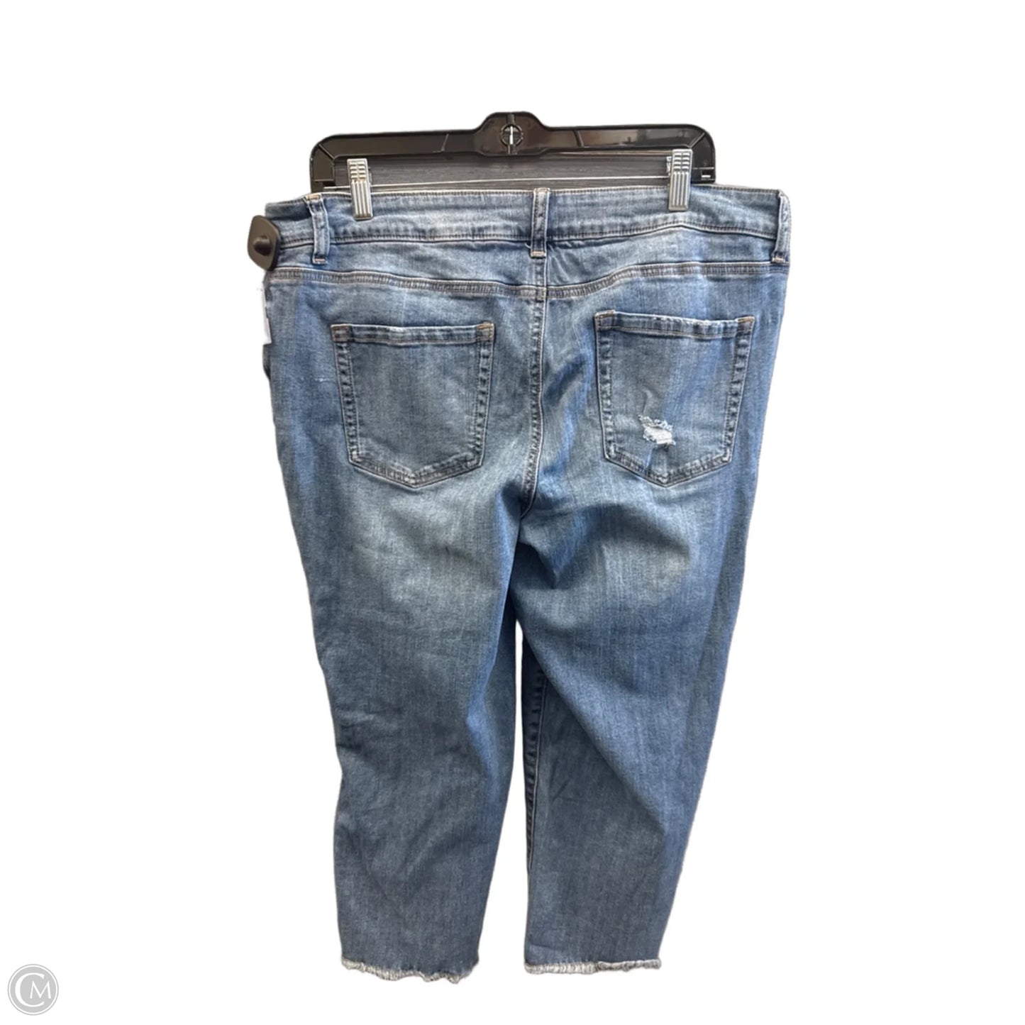 Jeans Cropped By Maurices In Blue Denim, Size: 16
