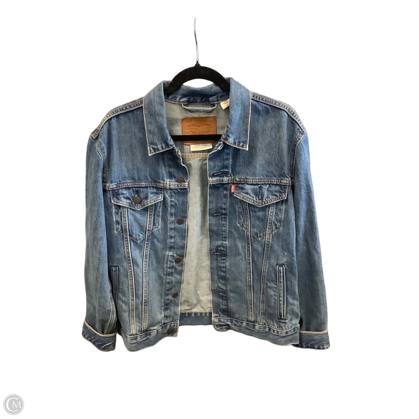 Jacket Denim By Levis In Blue Denim, Size: M