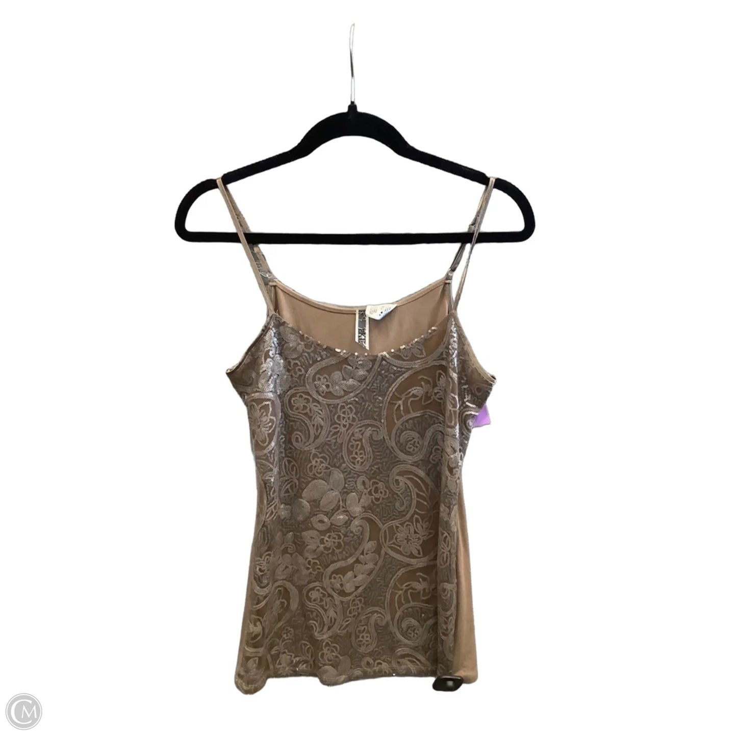 Top Sleeveless By Bke In Brown, Size: L