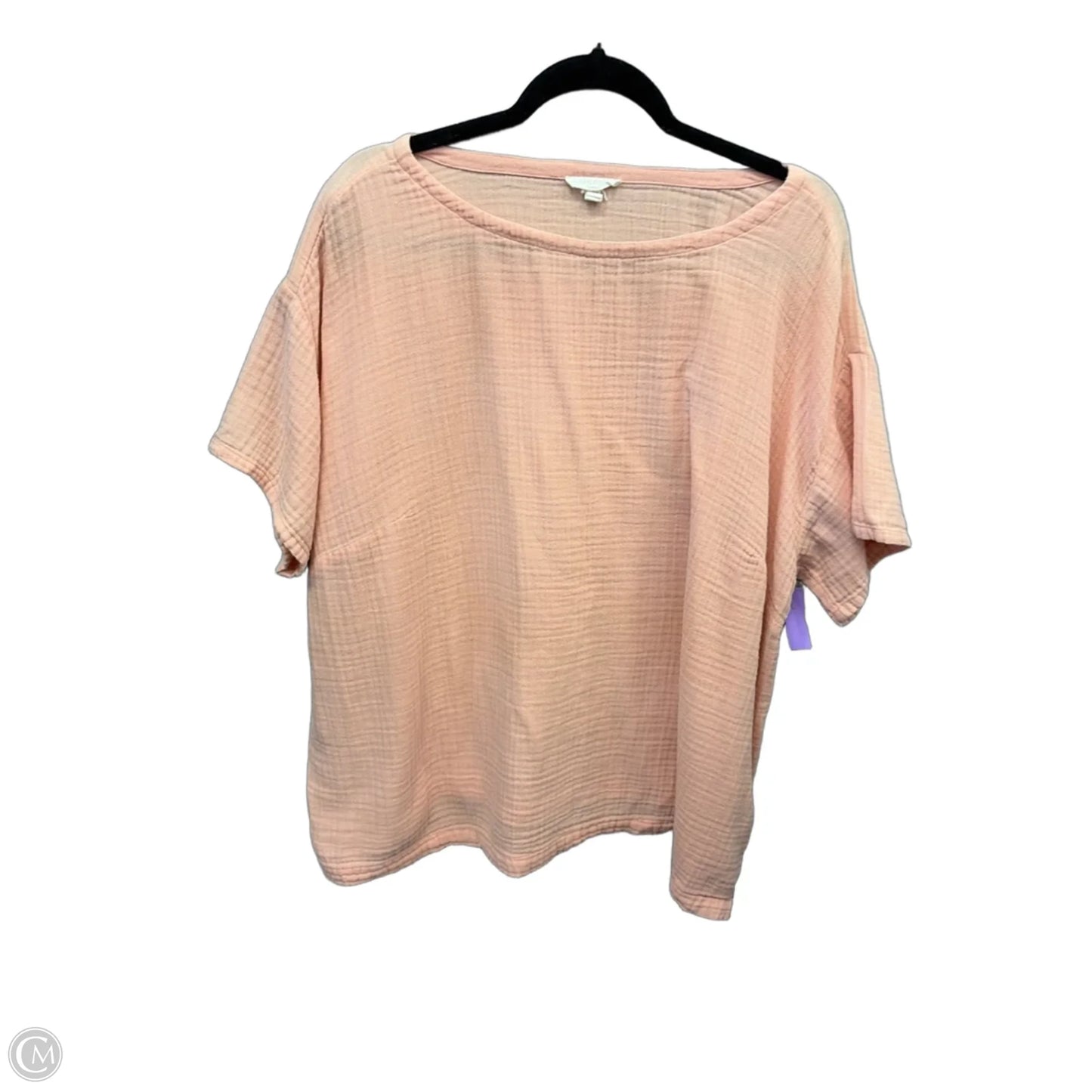 Top Short Sleeve By Eileen Fisher In Pink, Size: 2x