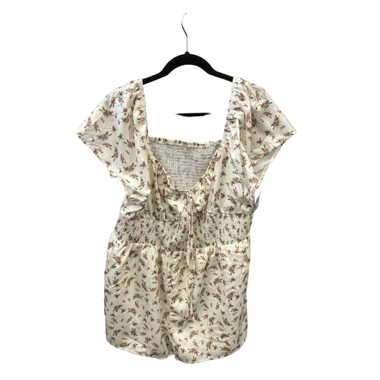 Romper By Shein In Cream, Size: 3x