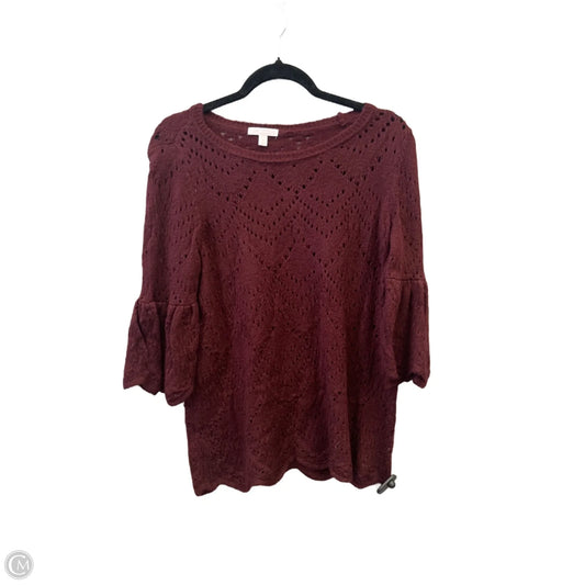 Sweater Short Sleeve By Lc Lauren Conrad In Red, Size: S