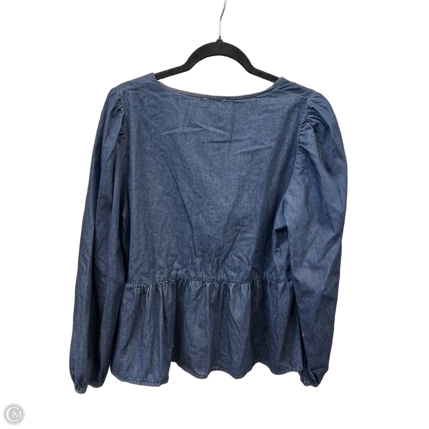 Top Long Sleeve By Anniewear In Blue, Size: L
